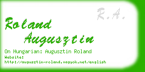 roland augusztin business card